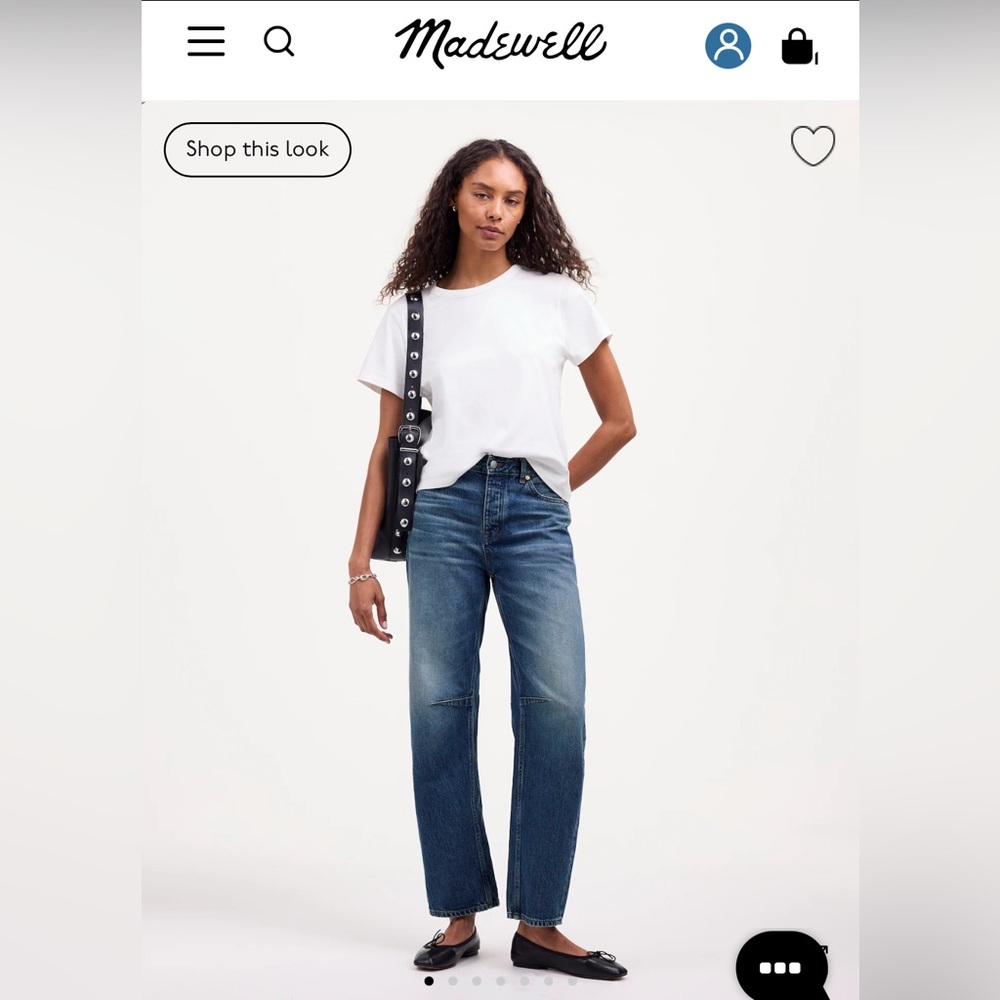 Darted Barrel Leg Jeans